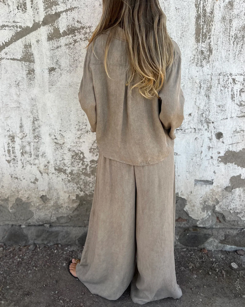 Noelia™ | Prosta i Elegancka Bluzka oraz Szerokie Spodnie