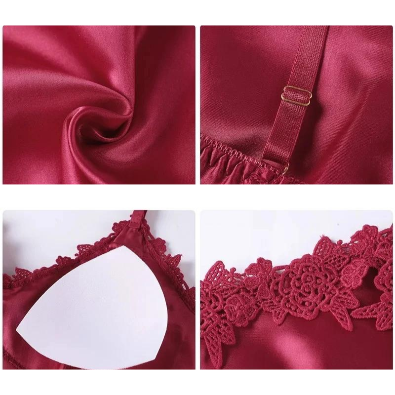 Zestaw Nocnej Odzieży Satynowej 5-w-1